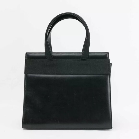 Authentic Salvatore Ferragamo Black Ribbon Leather Bag - Picture 3 of 15